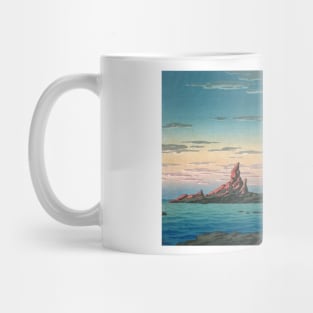 Ryugashima Island at Oga Peninsula by Kawase Hasui Mug